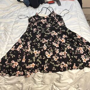 Streetwear Society Black Pink Sundress Sleeveless Mini